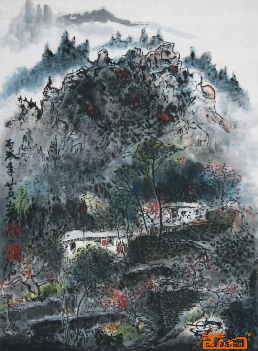 彩墨山水-藏民村寨