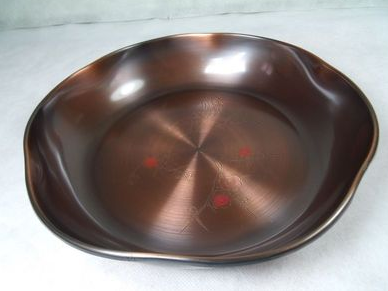 日本纯铜器、铜糕点盘
